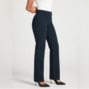 Betabrand Classic Dress Pant Yoga Pant Straight Navy Blue Small Petite